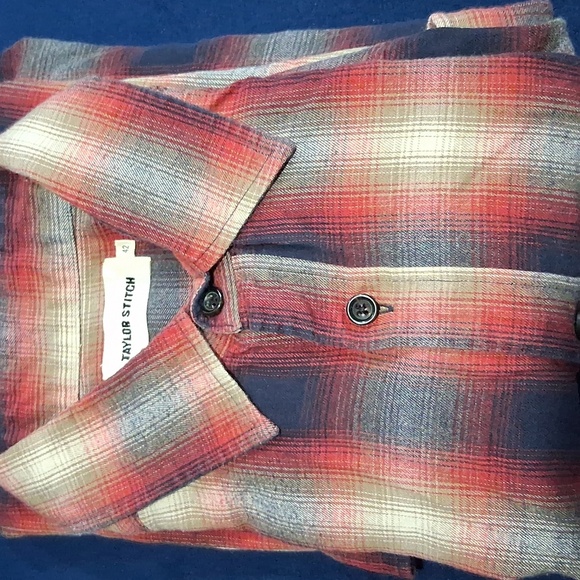 Taylor Stitch The California in Red Shadow Plaid Size 42 Large - Picture 10 of 10